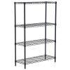 4-Layer Plastic Coated Iron Shelf 140*90*35 Black