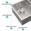Double Bowl (50/50) Drop in Sink - 33"x22"x9" Stainless Steel Kitchen Sink 18 Gauge with Two 9" Deep Basin