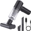 Powerful Handheld Vacuum Cleaner For Car Home Cleaning Cordless, Rechargeable 2 In 1 Mini Vacuum Blower 18000PA Suction Lightweight Portable Black
