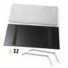 Cat Perch Window Mounted Shelf Bed with Velvet Cushion for Rest, Black Gray XH