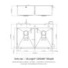 Double Bowl (50/50) Drop in Sink - 33"x22"x9" Stainless Steel Kitchen Sink 18 Gauge with Two 9" Deep Basin