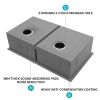 Double Bowl (50/50) Drop in Sink - 33"x22"x9" Stainless Steel Kitchen Sink 18 Gauge with Two 9" Deep Basin