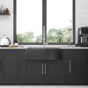 Gunmetal Black Double Bowl (50/50) Farmhouse Sink- 33"x21"x10"Stainless Steel Apron Front Kitchen Sink 16 Gauge with Two 10" Deep Basin