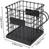 Coffee Cup Holder, Iron Coffee Cup Holder, K Cup Organizer, Extra Large Capacity K Cup Holder, Can Hold 40 K Cups or 60 Coffee Bags, Black