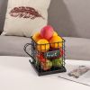 Coffee Cup Holder, Iron Coffee Cup Holder, K Cup Organizer, Extra Large Capacity K Cup Holder, Can Hold 40 K Cups or 60 Coffee Bags, Black
